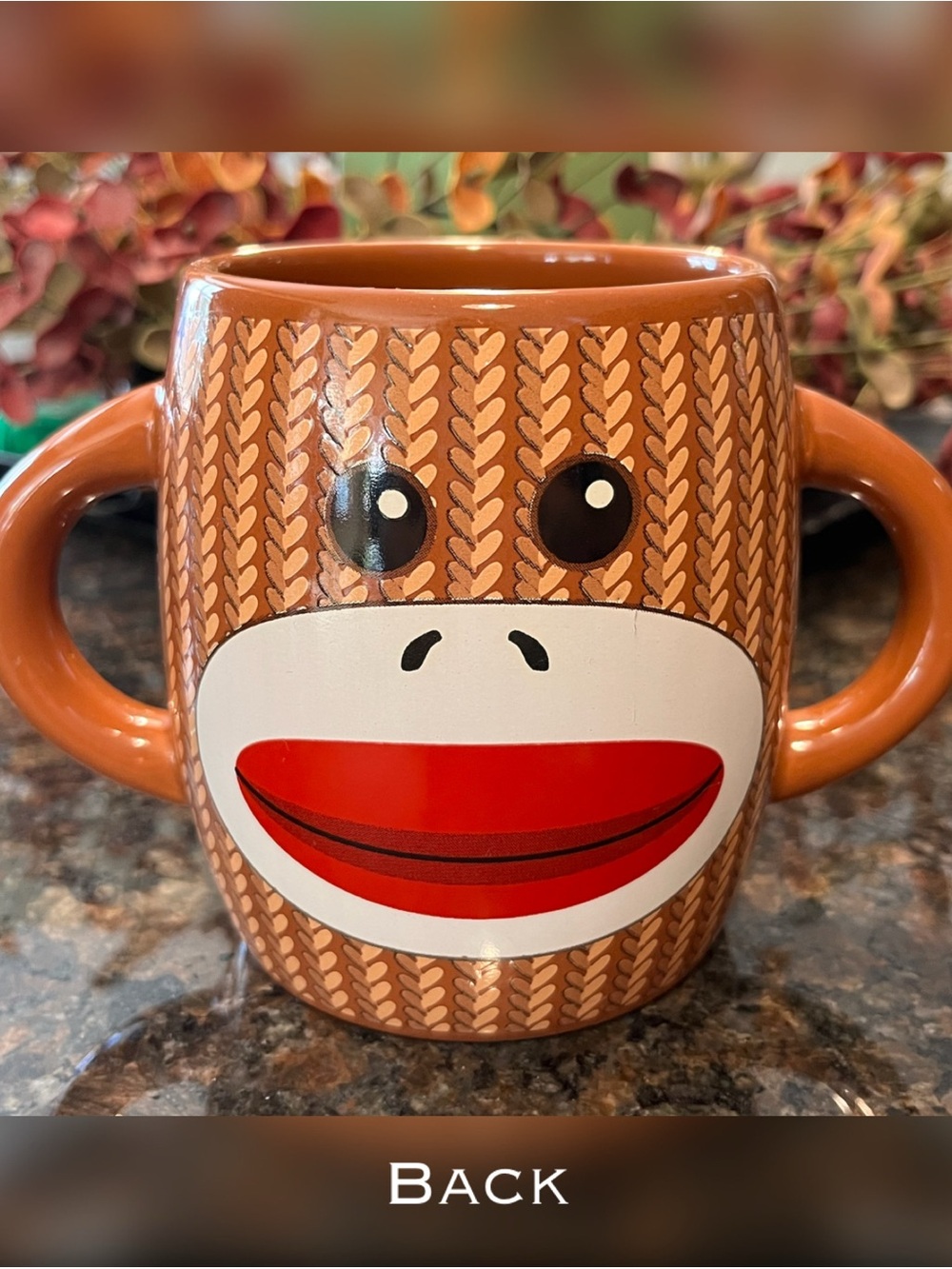 Galerie Sock Monkey 16 fl oz Ceramic Mug Microwave/Dishwasher Safe - Picture 2 of 5